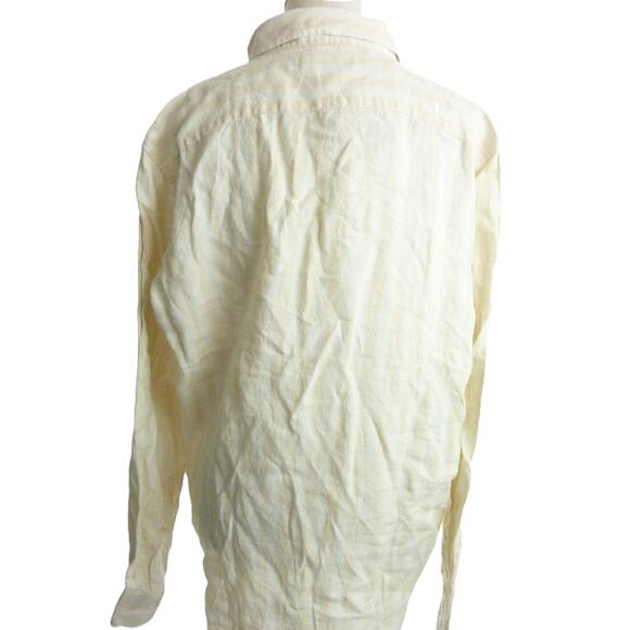 NWT Everlane Linen Shirt Button Down Top Size L Striped Blush Pink - Picture 3 of 6